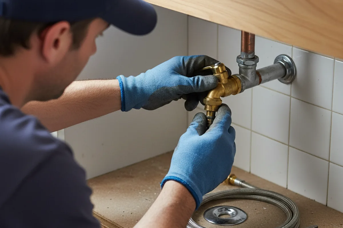 Shutoff valve and fitting work during Faucet and Fixture Repair in Stokes
